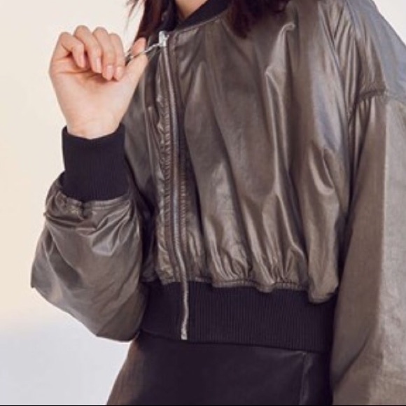 Urban Outfitters Satin Bomber Jacket - Picture 2 of 4